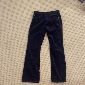 Navy blue velvet pants from Adriano Goldschmied.